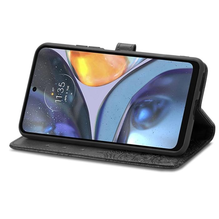 Bild 4, Motorola Moto G22 Fodral Mandala Läder Svart