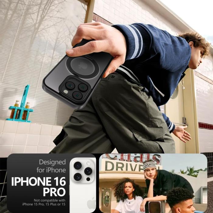 Bild 6, Tech-Protect iPhone 16 Pro Skal MagSafe MagRing Matt Svart
