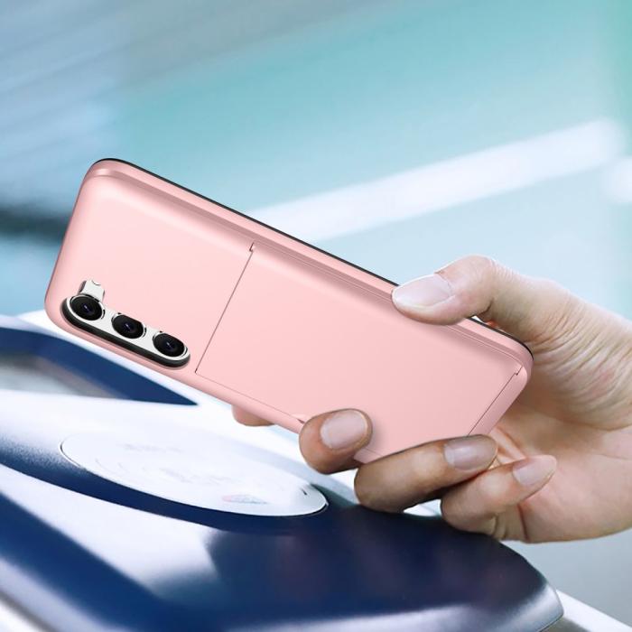 Bild 2, Samsung Galaxy S23 Skal Med Korthållare Roséguld