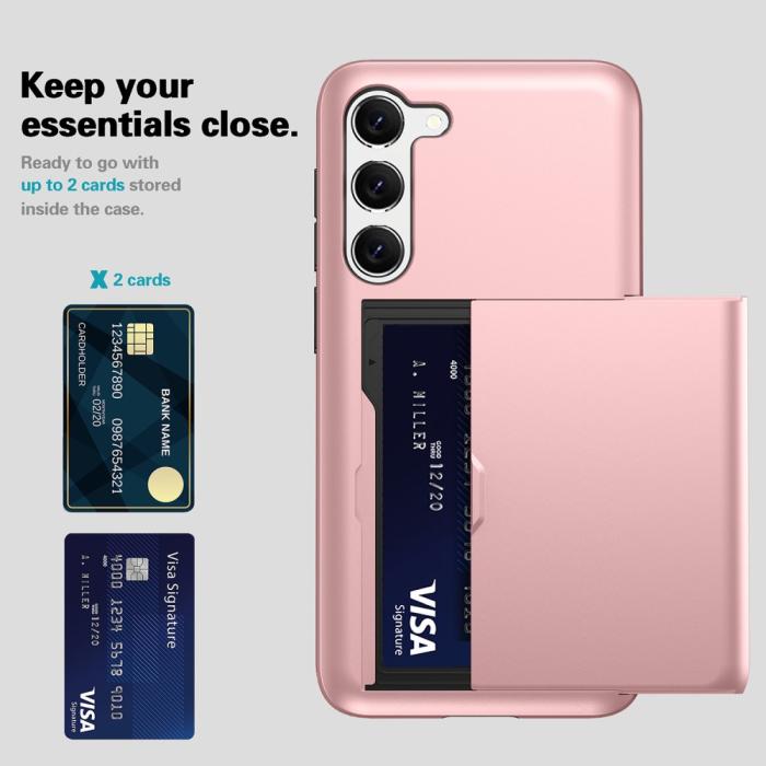Bild 5, Samsung Galaxy S23 Skal Med Korthållare Roséguld