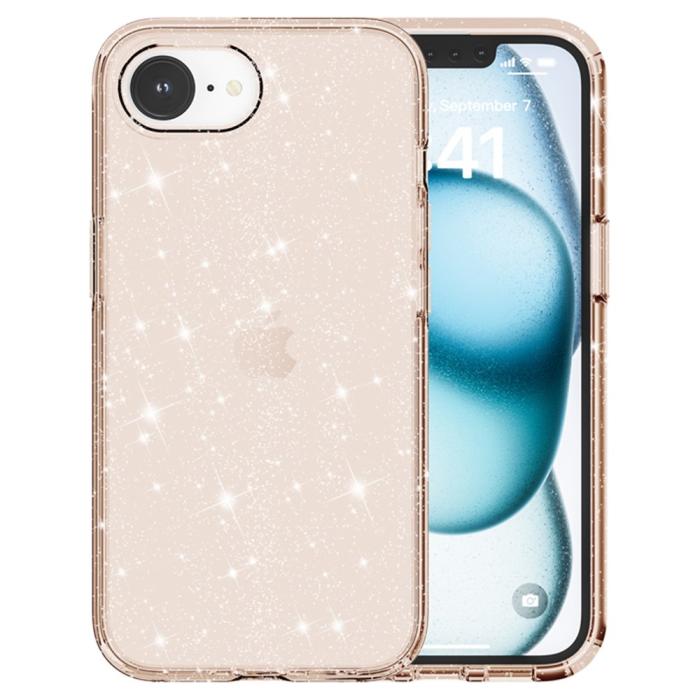 Bild 2, iPhone 17e / 16e Skal Glitter Shockproof Guld