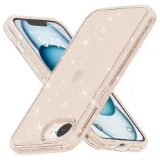 iPhone 17e / 16e Skal Glitter Shockproof Guld
