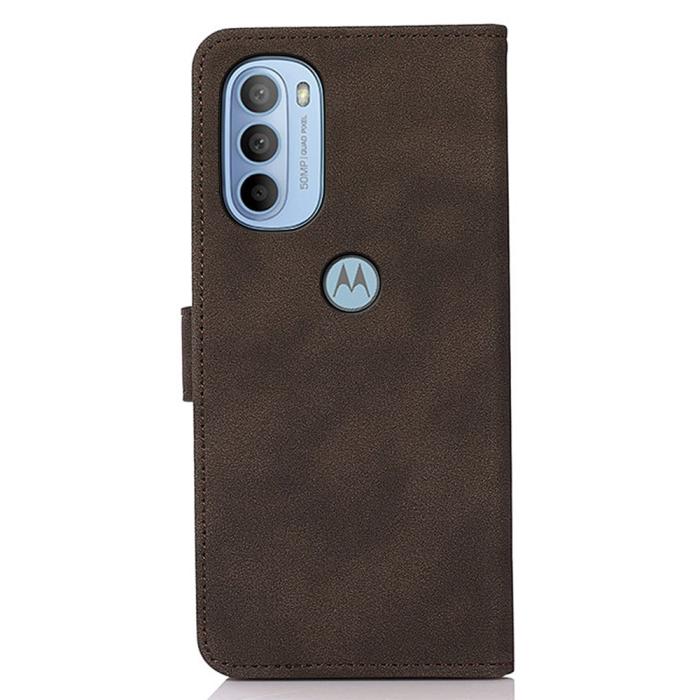 Bild 3, KHAZNEH Motorola Moto G31 / G41 Fodral Retro Läder Brun