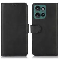 Motorola Edge 50 Fodral L&auml;der Svart