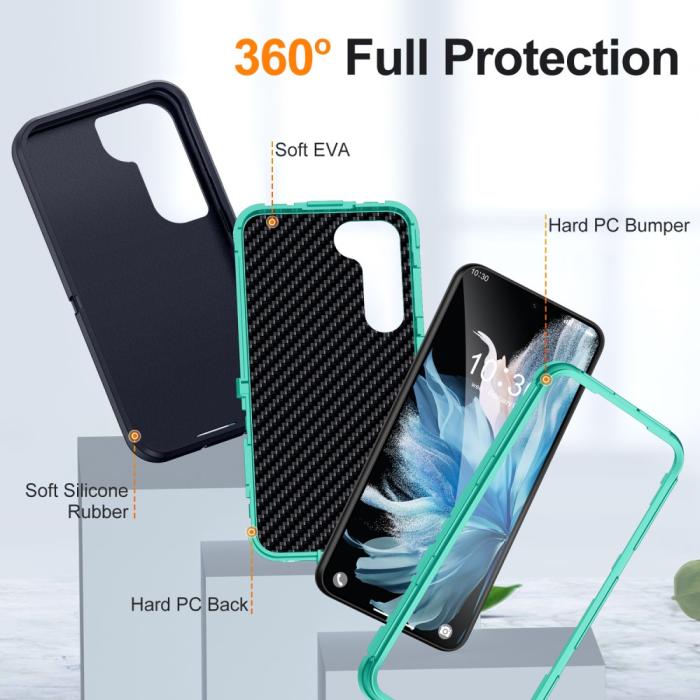 Bild 3, Galaxy S25 Plus / S24 Plus Skal Xtreme Shockproof Svart/Cyan