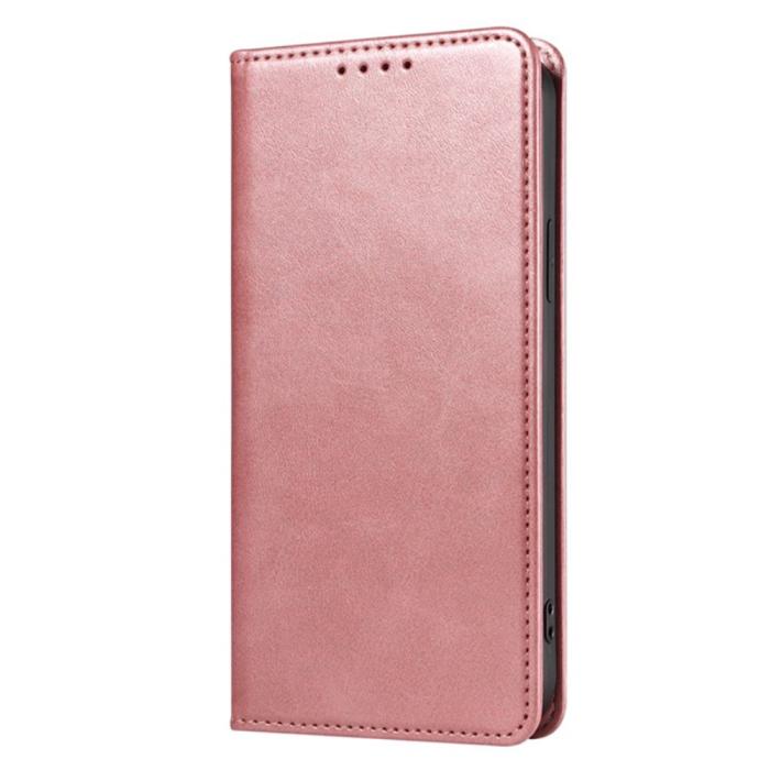 Bild 6, iPhone 15 Plus Fodral Flip Läder Roséguld