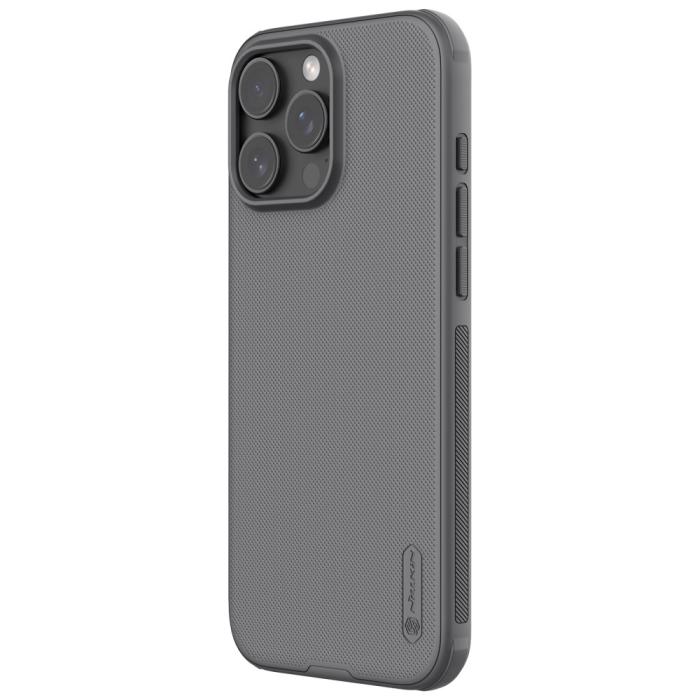 Bild 2, NILLKIN iPhone 16 Pro Max Skal Frosted Shield Pro Grå