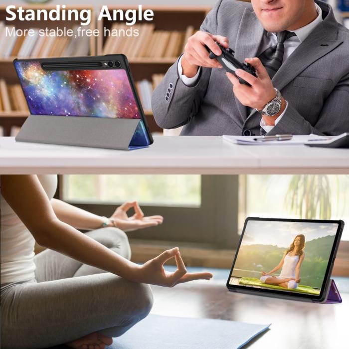 Bild 4, Samsung Galaxy Tab S9 Plus Fodral Läder Cosmic Space
