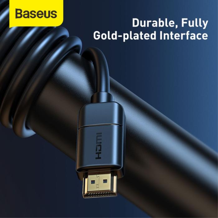 Bild 6, Baseus 8m 4K HD HDMI - HDMI Kabel Svart