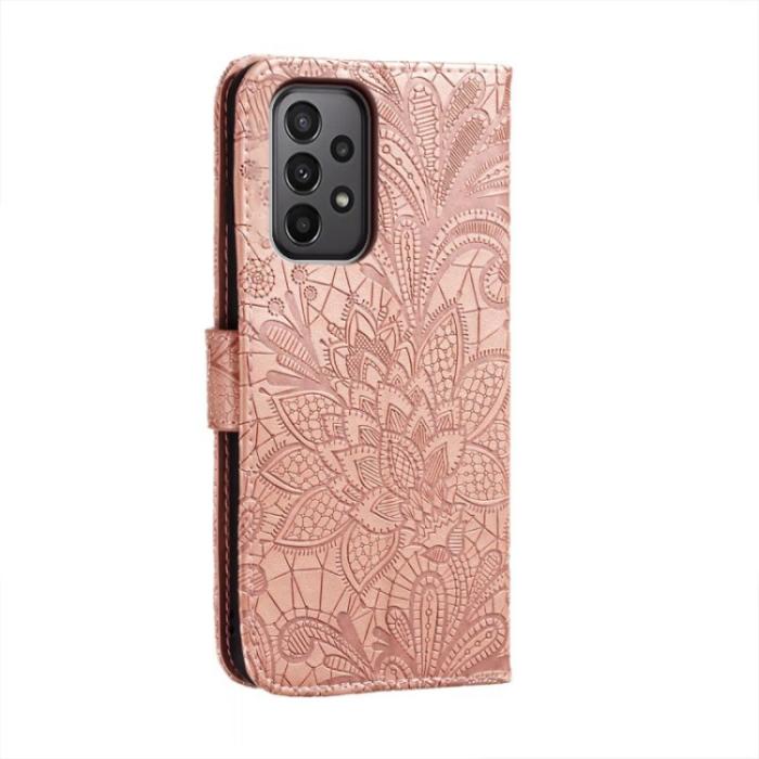 Bild 3, Samsung Galaxy A24 5G Fodral Med Blommigt Tryck Roséguld