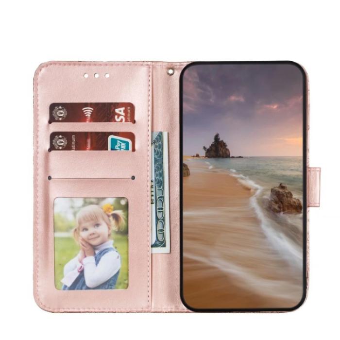 Bild 4, Samsung Galaxy A24 5G Fodral Med Blommigt Tryck Roséguld
