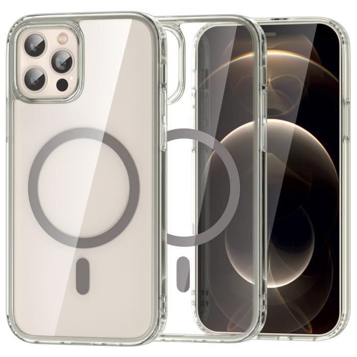 Bild 1, ColorPop iPhone 12 Pro Max Skal CH MagSafe Transparent/Titanium