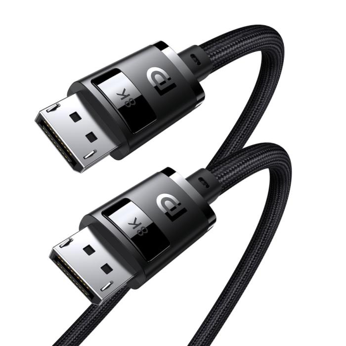 Bild 1, Baseus DP DisplayPort Hane Kabel 1m, 8K Stöd Svart