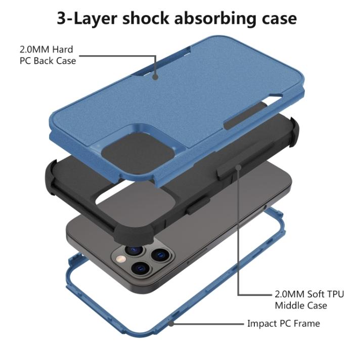 Bild 5, iPhone 14 Pro Max Skal Shockproof Hybrid Blå/Svart