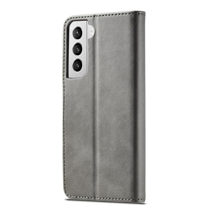 Bild 3, Samsung Galaxy S21 - LC.IMEEKE Plånboksfodral - Grå