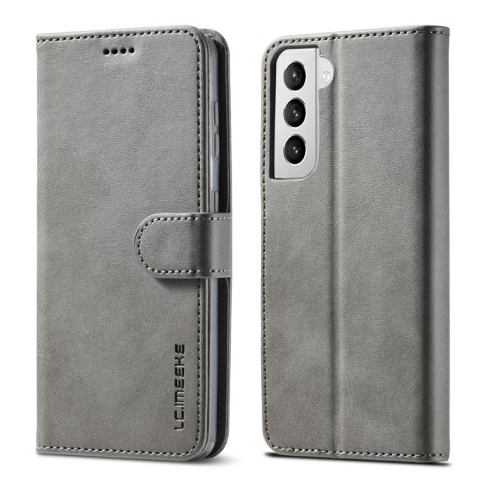 Bild 4, Samsung Galaxy S21 - LC.IMEEKE Plånboksfodral - Grå