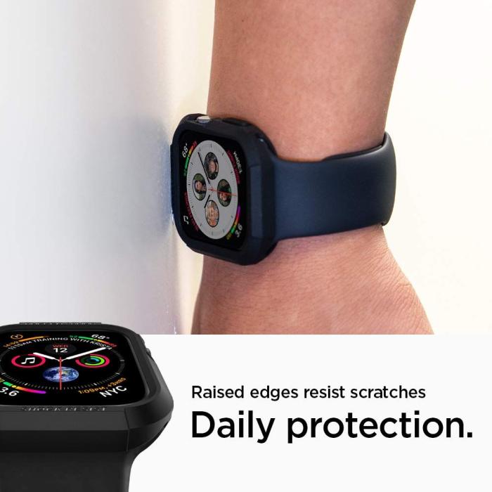 Bild 5, Spigen Apple Watch 44/45 mm Skal Rugged Armor Svart