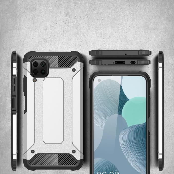 Bild 2, Huawei P40 Lite - Hybrid Armor Skal - Silver
