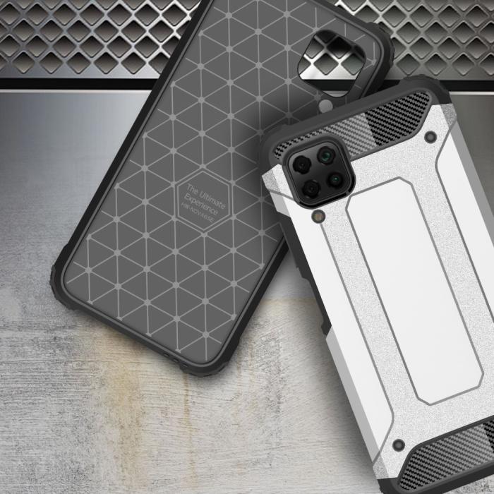 Bild 5, Huawei P40 Lite - Hybrid Armor Skal - Silver