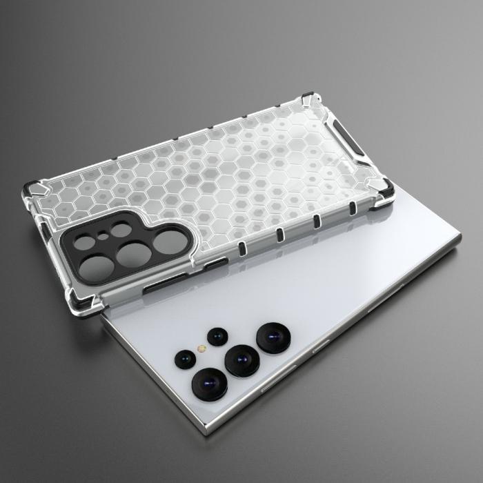 Bild 6, Galaxy S24 Ultra Skal Honeycomb Shockproof Hybrid Grå