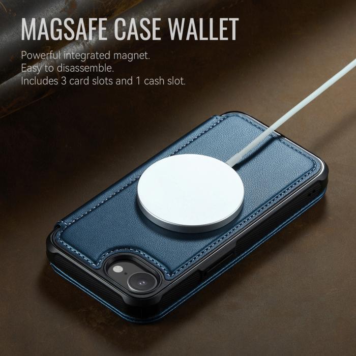 Bild 3, CASEME iPhone 16e/17e Skal RFID Plånbok Blå
