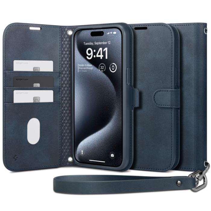 Bild 1, Spigen iPhone 15 Pro Fodral Wallet 
