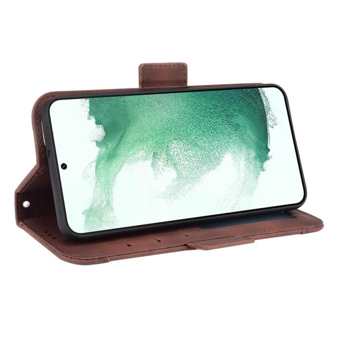 Bild 5, Samsung Galaxy S22 Plus Fodral Avtagbart Kortfodral Brun
