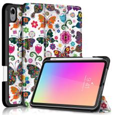 iPad Mini 2024/2021 Fodral Tri-Fold Med Pennhållare Butterfly