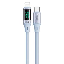 Mcdodo 36W 1.8m PD USB-C - Lightning LED Silikon Kabel Blå