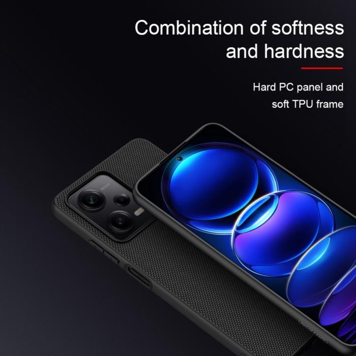 Bild 6, NILLKIN Xiaomi Redmi Note 12 Pro 5G Skal Nylon Hybrid Svart