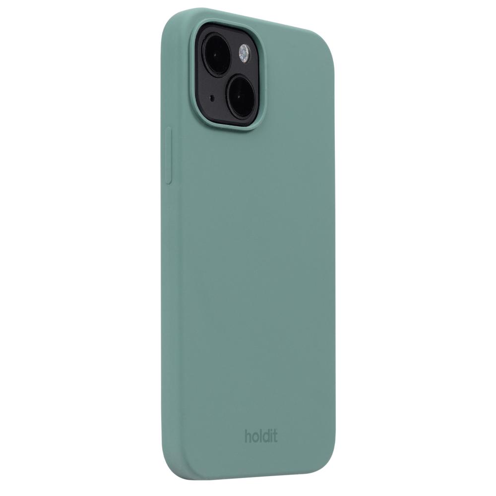 holdit iPhone 14 / 13 Skal Silikon Moss Green