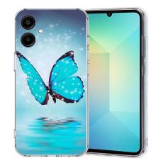 Samsung Galaxy A07 Skal Med Tryck Bl&aring; Fj&auml;ril