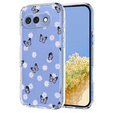 Google Pixel 10a Skal Med Tryck Fj&auml;rilar / Blommor