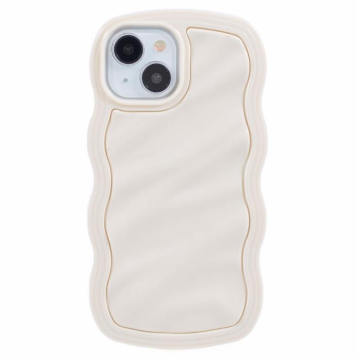 Bild 1, iPhone 14 Mobilskal Wavy Textur Beige