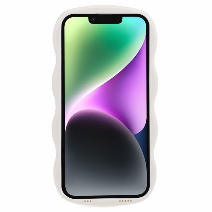 Bild 2, iPhone 14 Mobilskal Wavy Textur Beige