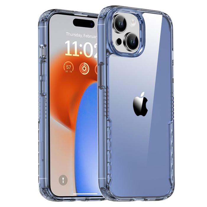 Bild 1, IPAKY iPhone 15 Plus Skal Hybrid Transparent Blå