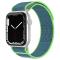 Apple Watch 42/44/45/49 mm Armband Nylon Trail Loop Blå/Grön