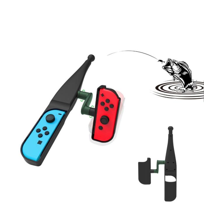 Bild 1, Fiskespö för Nintendo Switch Joy-Con Svart