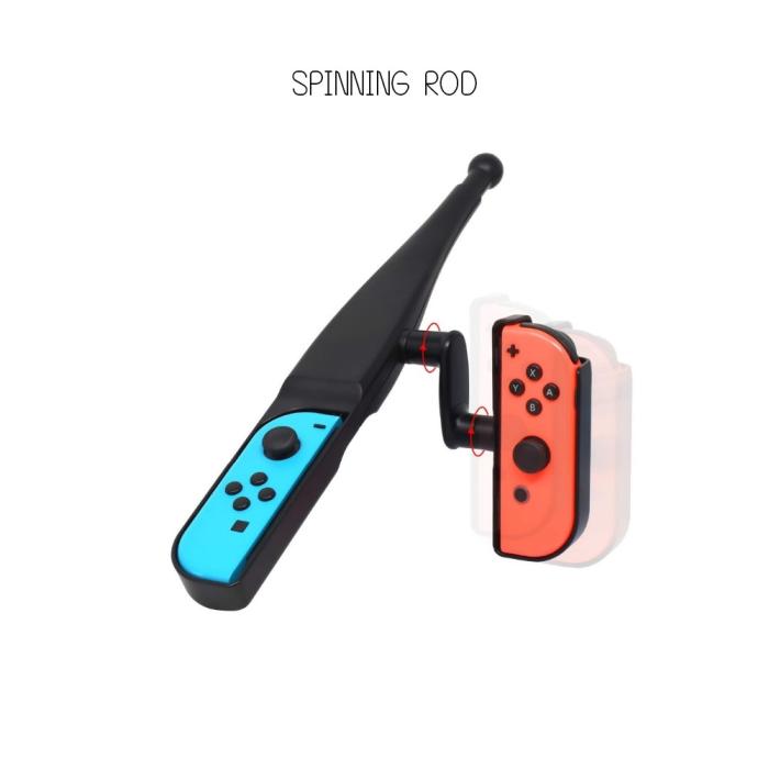 Bild 2, Fiskespö för Nintendo Switch Joy-Con Svart