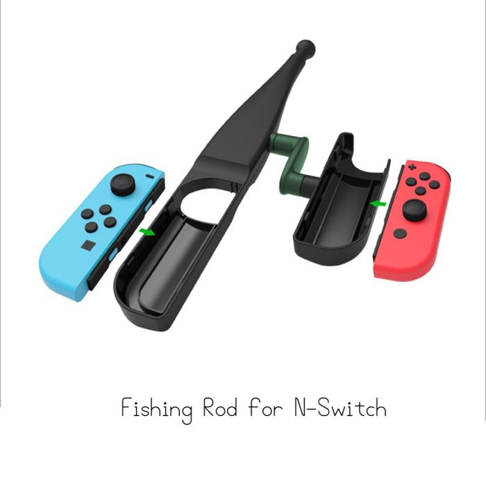 Bild 4, Fiskespö för Nintendo Switch Joy-Con Svart