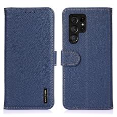 KHAZNEH Samsung Galaxy S26 Ultra Fodral &Auml;kta L&auml;der Bl&aring;