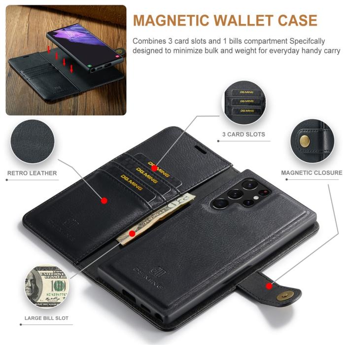 Bild 5, DG.MING Galaxy S26 Ultra 2in1 Magnet Fodral / Skal Svart