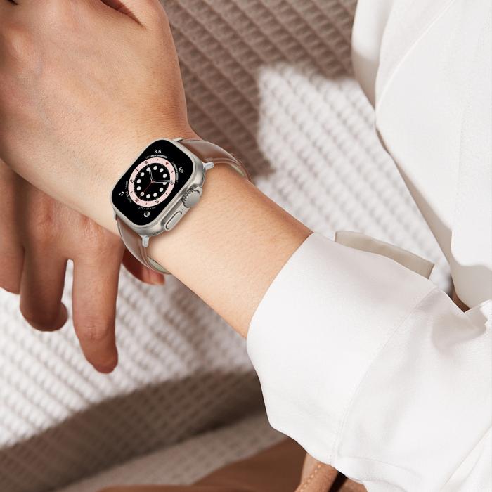 Bild 6, Äkta Läder Armband Apple Watch 41/40/38 mm Brun