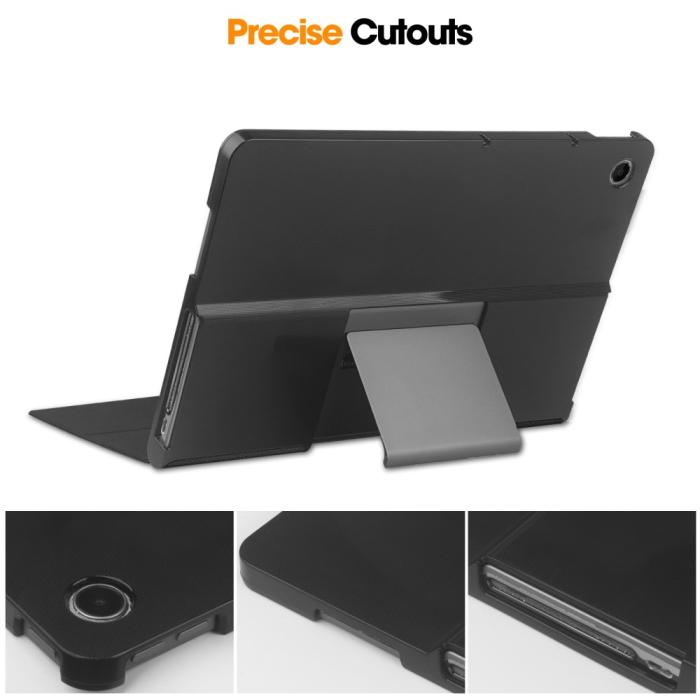 Bild 4, Lenovo Tab Plus Fodral Läder Svart