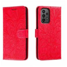 Samsung Galaxy A24 5G Fodral Med Blommigt Tryck Röd