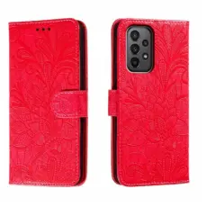 Samsung Galaxy A24 5G Fodral Med Blommigt Tryck Röd