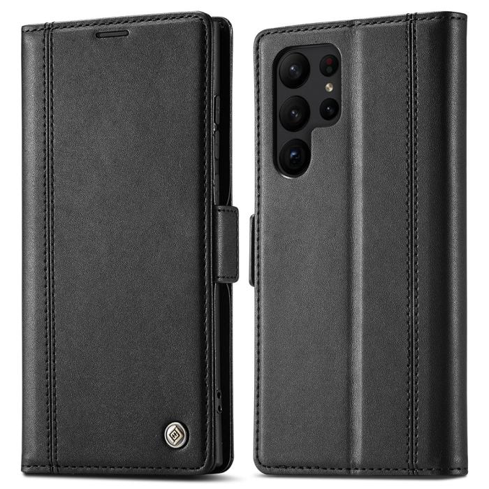 Bild 1, LC.IMEEKE Samsung Galaxy S23 Ultra Flip Fodral Läder Svart