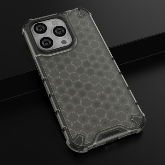 Bild 2, iPhone 15 Pro Skal Honeycomb Shockproof Svart