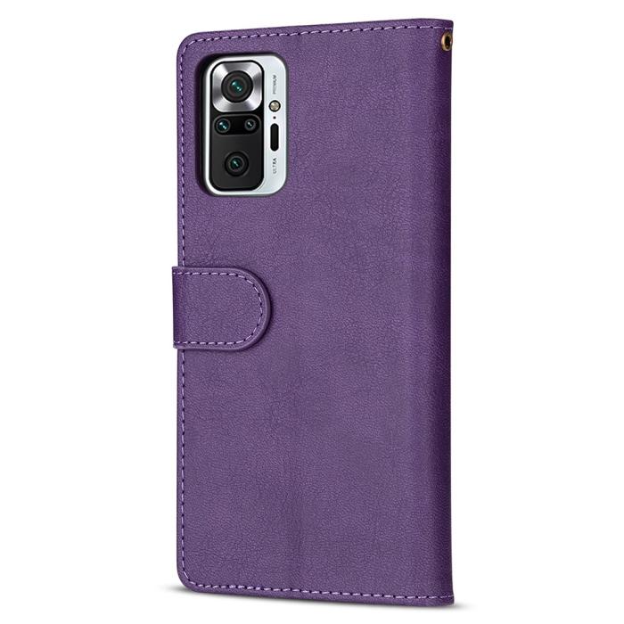 Bild 3, Xiaomi Redmi Note 10 Pro - Multifunktionellt Läder Fodral - Lila