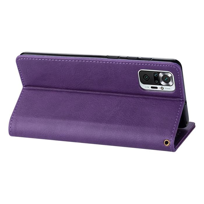 Bild 4, Xiaomi Redmi Note 10 Pro - Multifunktionellt Läder Fodral - Lila